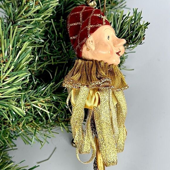 Katherine’s Collection Wayne Kleski Christmas Ornament Clown Jester on a Stick - Picture 4 of 15